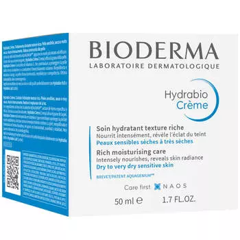 Hydrabio Крем Увлажняющий для сухой и обезвоженной кожи, 50 мл, Bioderma
