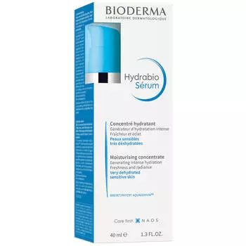Hydrabio Сыворотка Увлажняющая с гиалуроновой кислотой для обезвоженной кожи, 40 мл, Bioderma