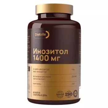 Инозитол 1:40, 60 капсул, Dietelle