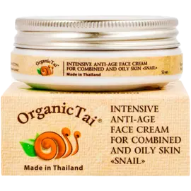 Интенсивный антивозрастной крем для комбинированной и жирной кожи лица «С ЭКСТРАКТОМ УЛИТКИ», 50 мл OrganicTai