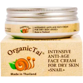 Интенсивный антивозрастной крем для нормальной и сухой кожи лица «С ЭКСТРАКТОМ УЛИТКИ», 50 мл, OrganicTai