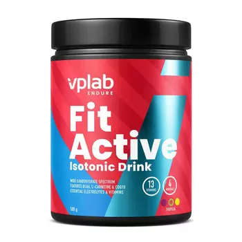 Изотонический напиток с витаминами и минералами FitActive, вкус «Тропические фрукты», 500 г, VPLab