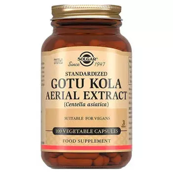 Экстракт Готу Кола, 100 капсул, Solgar