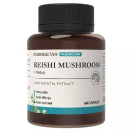 Экстракт гриба Рейши, 60 капсул, Risingstar