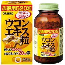 Экстракт куркумы, 520 таблеток, ORIHIRO
