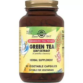 Экстракт листьев зеленого чая, 60 капсул, Solgar