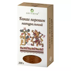 Какао порошок натуральный (экологический), 200 г, Оргтиум