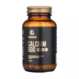 Кальций 600 + D3 + Цинк с витамином К1, 60 таблеток, GRASSBERG