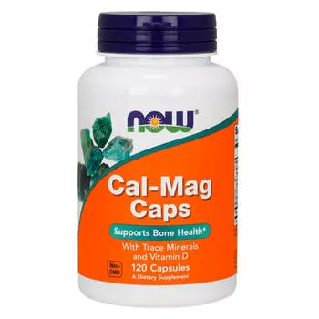 Кальций и магний, 120 капсул, NOW