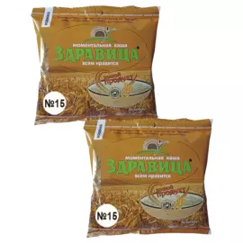 Каша №15 Царь-каша Полбяная (безглютеновая), 200 г *2 шт, ЗДРАВИЦА