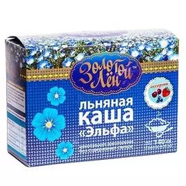 Каша льняная «Эльфа», ассорти (натуральная + 6 вкусов), 7 пакетов по 20 гр, Золотой лён