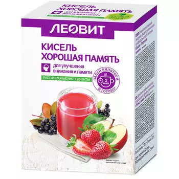 Кисель Хорошая память, 5 пакетов по 20 г, ЛЕОВИТ