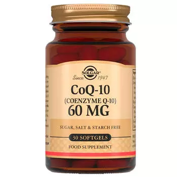 Коэнзим Q-10, 60 мг, 30 капсул, Solgar