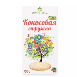 Кокосовая стружка высокой жирности 65%, 100 г, Оргтиум