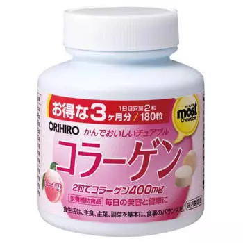 Коллаген со вкусом персика, 180 таблеток, ОРИХИРО