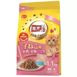 Корм для кошек MIO 5 секретов здоровья с высоким содержанием кальция, белка и DHA для полноценного развития котят, микс мяса, рыбы и свежих овощей, 1.1 кг, Japan Premium Pet