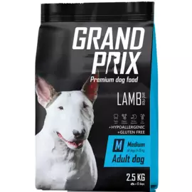 Корм сухой для взрослых собак средних пород GRAND PRIX Medium Adult ягненок, 2.5 кг, GRAND PRIX