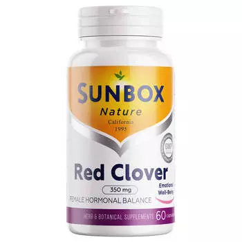 Красный клевер TSN (Red clover), капсулы, 60 шт, Sunbox Nature