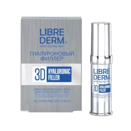 Крем для кожи вокруг глаз омолаживающий "Гиалуроновый 3D филлер", 15 мл, Librederm