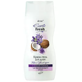 Крем-гель для душа Кокос и Годжи, Exotic Fresh, 515 мл, Витэкс