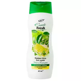 Крем-гель для душа Лайм и Лемонграсс, Exotic Fresh, 500 мл, Витэкс