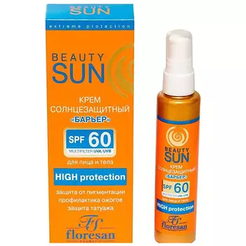 Крем солнцезащитный Барьер SPF60, Beauty Sun, 75 мл, FLORESAN