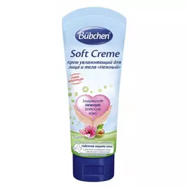 Крем детский увлажняющий нежный для лица и тела 0+, 75 мл, Bubchen