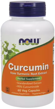 Куркумин, 60 вегетарианских капсул, NOW