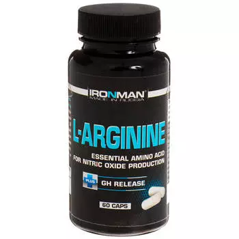 L-аргинин, 60 капсул, IRONMAN