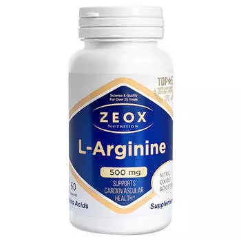 L-Arginine TSN (L-Arginin mohydrate), капсулы, 60шт, Zeox Nutrition, годен до 31.07.25