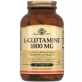 L-глутамин, 1000 мг, 60 таблеток, Solgar