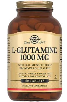 L-глутамин, 1000 мг, 60 таблеток, Solgar
