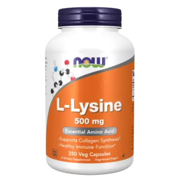 L-лизин, 500 мг, 250 капсул, NOW