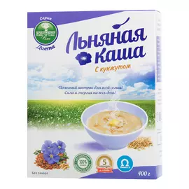 Льняная каша "Алфит Плюс", "Диета" с кунжутом, 400 г, Алфит Плюс