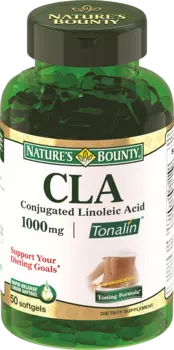 Линолевая кислота (CLA) 1000 мг, 50 капсул, Nature's Bounty