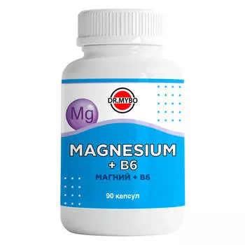 Магний + B6, 90 капсул, Dr. Mybo