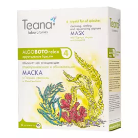 Маска альгинатная отшелушивающая и обновляющая, Хрустальные брызги, 30 г*5 саше, Teana
