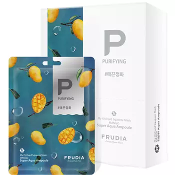 Маска для лица Смягчающая с манго, 10 шт, Frudia