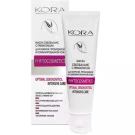 Маска себобаланс с пребиотиком для жирной, проблемной и комбинированной кожи, 100 мл, Kora
