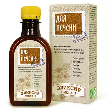 Масло льняное «Для печени», 200 мл, Компас Здоровья