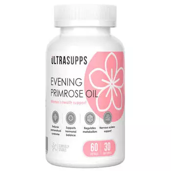 Масло вечерней примулы, 60 капсул, Ultrasupps