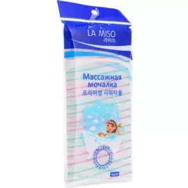 Массажная мочалка, жесткая, зеленая, La Miso