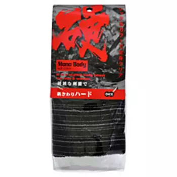 Мочалка для тела сверхжесткая (черная), 1 шт, OHE