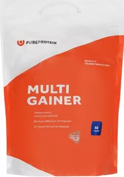 Мультикомпонентный гейнер, вкус «Клубника со сливками», 3 кг, Pure Protein