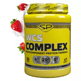 Мультикомпонентный протеин WCS COMPLEX 900 гр, вкус «Клубника со сливками», STEELPOWER