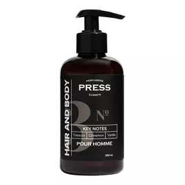 Мужской шампунь-гель 2 в 1 для волос и тела №3, 300 мл, Press Gurwitz