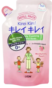 Мыло-пенка для рук детская(от 0 до 3лет)Роз.персик(запасной блок), 200 мл, LION Thailand