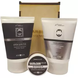 Набор косметики для мужчин "Брутальная Забота" в деревянном коробе, AXIOMA