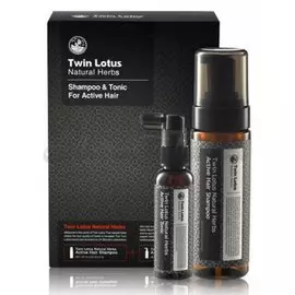 Набор для волос: травяной активный шампунь 160 мл + тоник 60 мл, Twin Lotus