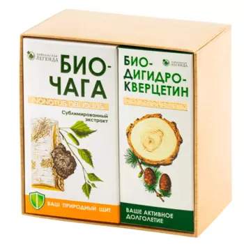 Набор "Интенсив": Биодигидрокверцетин, 5 г + Биочага, 13 г, Байкальская Легенда